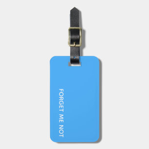 Forget-me-not blue colour name luggage tag