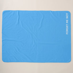 Forget-me-not blue colour name sherpa blanket