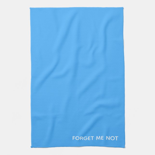 Forget-me-not blue colour name tea towel (Vertical)