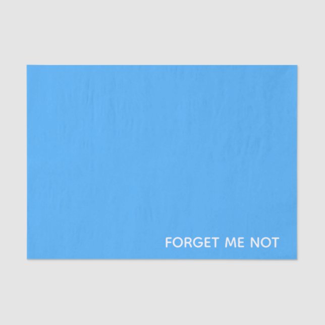 Forget-me-not blue colour name tissue paper (Front)