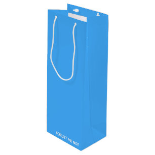 Forget-me-not blue colour name wine gift bag