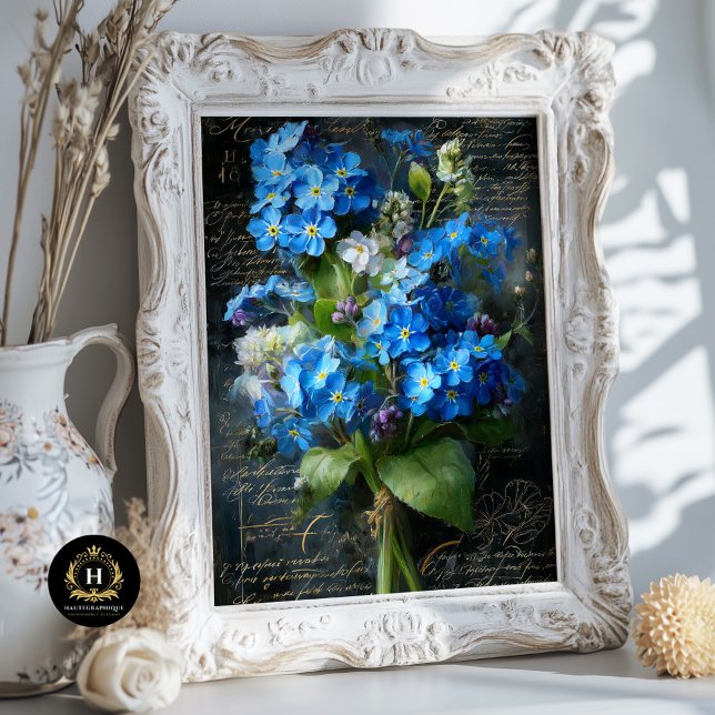 Forget-Me-Not Blue Floral Decoupage Tissue Paper (Creator Uploaded)