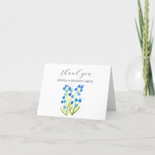 Forget Me Not Blue Floral Wedding Thank you 