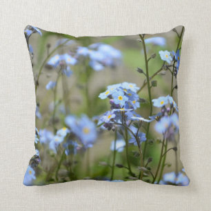Forget-me-not Blue Flowers Pillow