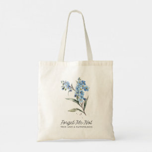 Forget Me Not Bohemian Romantic Boho Floral Tote Bag