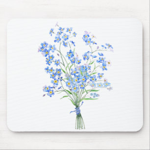 forget me not bouquet 2020 mouse mat