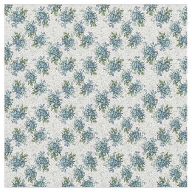 Forget Me Not Bouquet Fabric (Close Up)