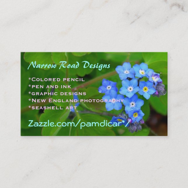 Forget-Me-Not Business Card (Front)
