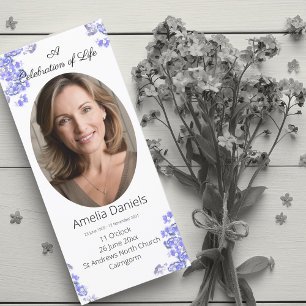 Forget Me Not Celebration of Life Card