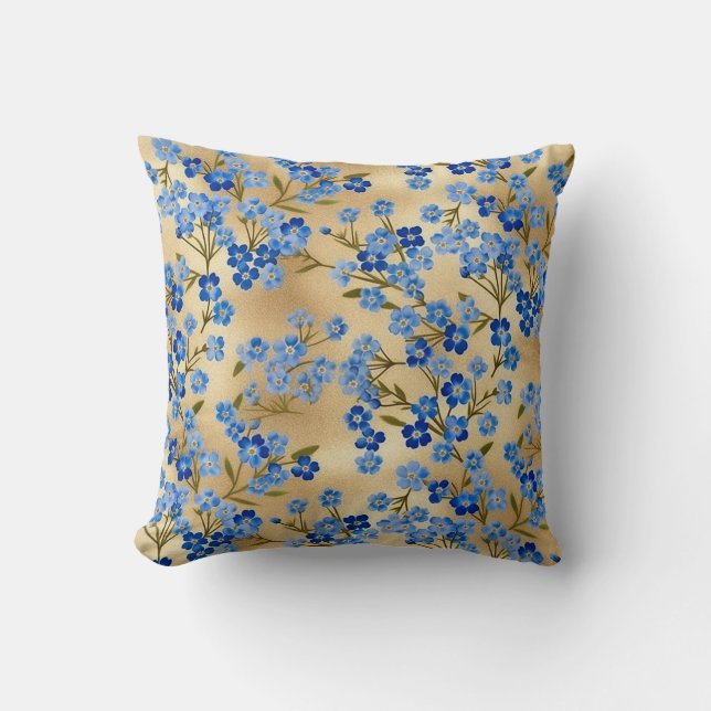 Forget-me-not Chiyogami Cushion (Front)