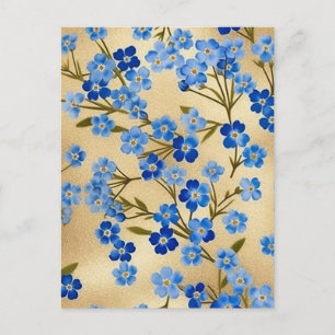 Forget-me-not Chiyogami Postcard
