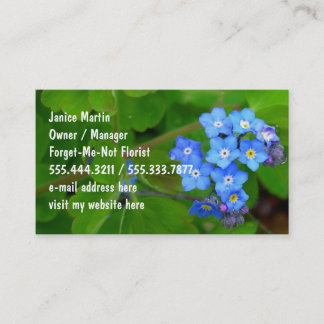 Forget-Me-Not Custom Template Business Cards