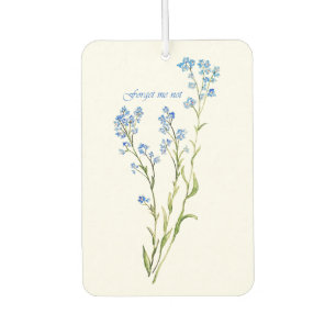 Forget me not Custom Watercolor Garden Flower Car Air Freshener