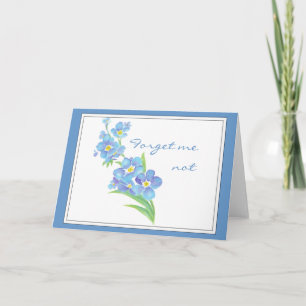 Forget me not Custom Watercolor Garden Flower Card