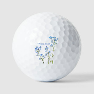 Forget me not Custom Watercolor Garden Flower Golf Balls