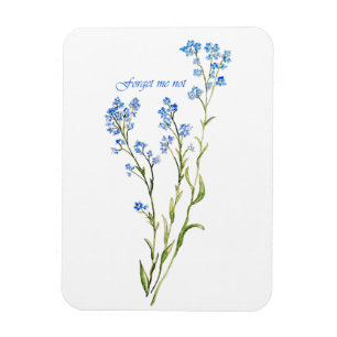 Forget me not Custom Watercolor Garden Flower Magnet