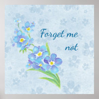Forget me not Custom Watercolor Garden Flower