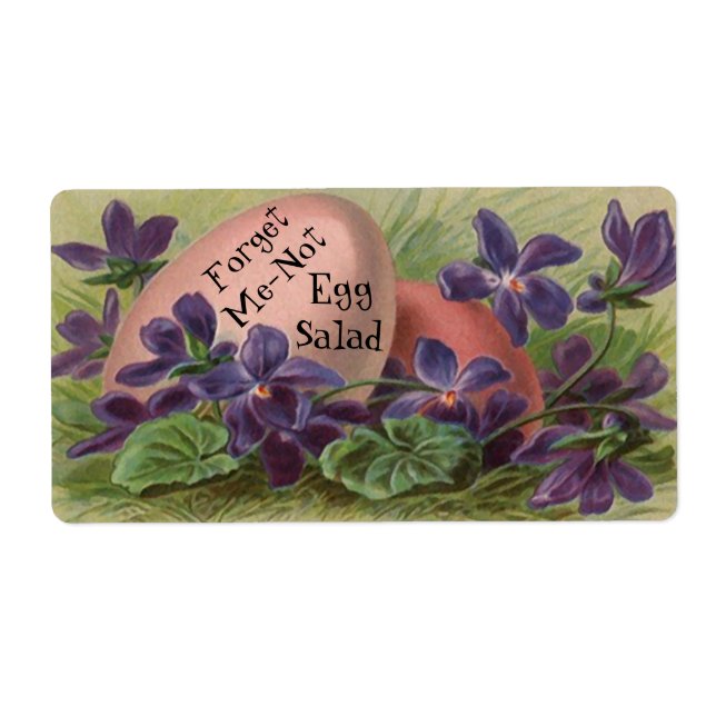 Forget-Me-Not Egg Salad Gift Gifting Labels (Front)