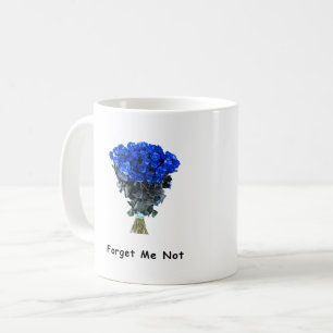Forget Me Not Elegant Blue Rose flower coffee Mug