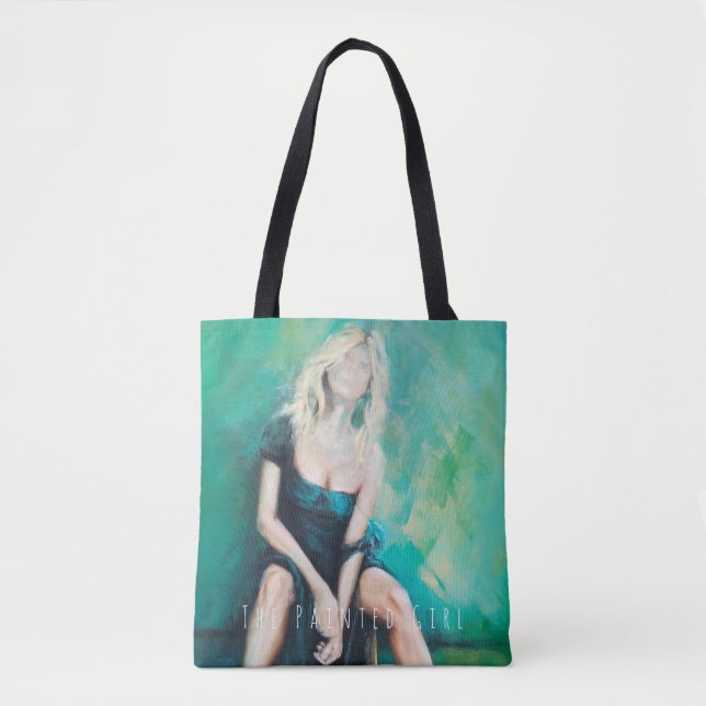 "Forget Me Not" expressive figurative tote bag (Front)