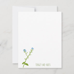 Forget-me-not flat notecards