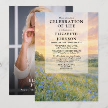 Forget Me Not Floral Celebration of Life Photo