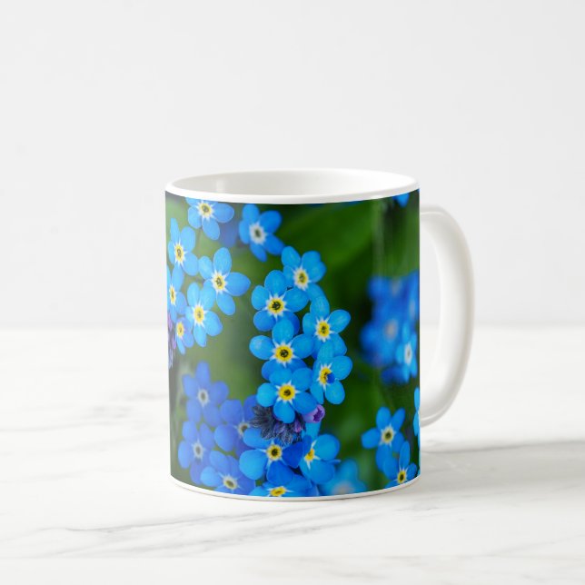 Forget-me-not Floral Coffee Mug (Front Right)