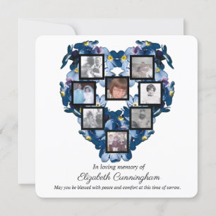Forget Me Not Floral Heart Design 8 Photos Collage
