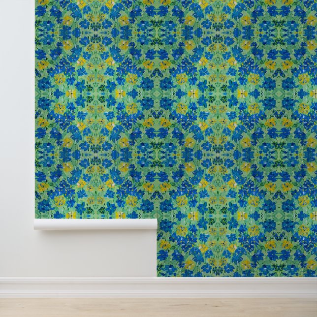 Forget-Me-Not Floral Peel & Stick Wallpaper (Application)