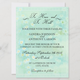 Forget Me Not Floral Wedding Invitation