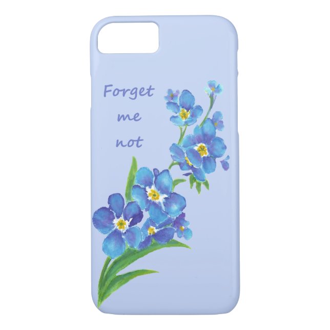 Forget-Me-Not Flower and  Inspirational Quote Case-Mate iPhone Case (Back)