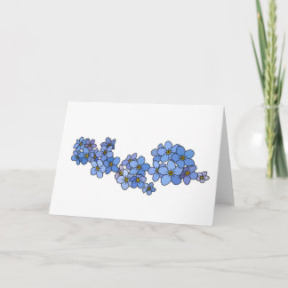 Forget-me-not Flower Blank Note Card 