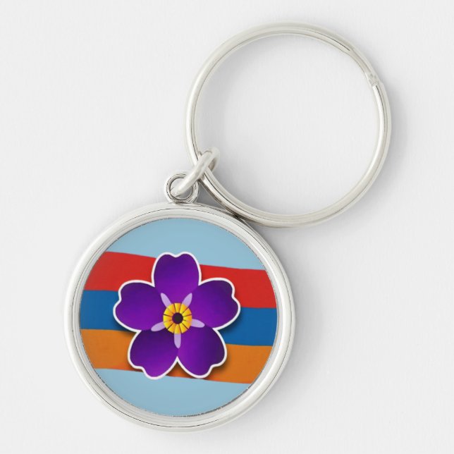 Forget me not flower Button Keychain (Front)
