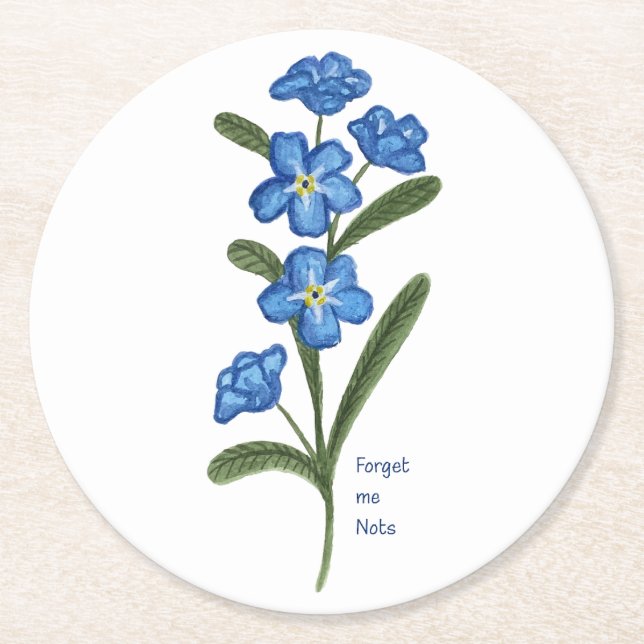 Forget Me Not Flower Coaster (Front)