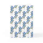 Forget Me Not Flower Greetings Card White Pattern