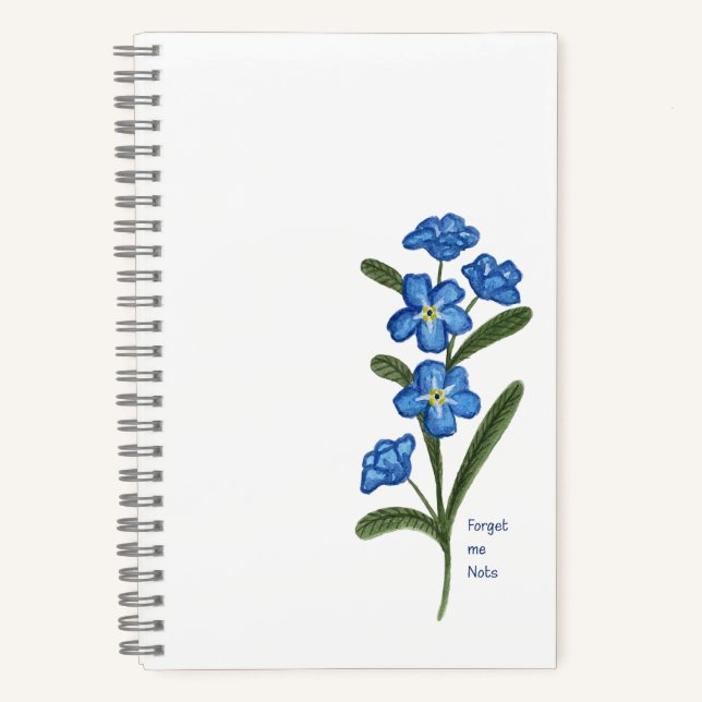 Forget Me Not Flower Notebook (Front)