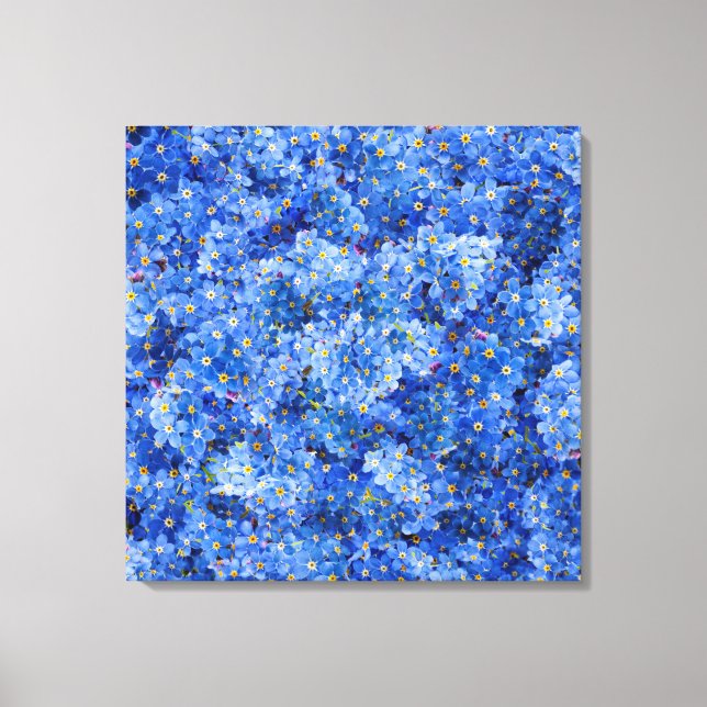 Forget Me Not Flower Pattern Canvas Print (Front)