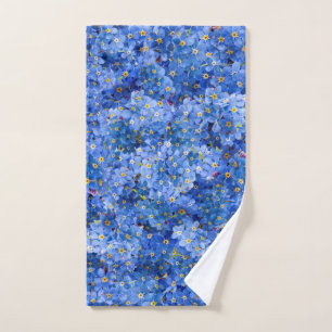 Forget Me Not Flower Pattern Hand Towel