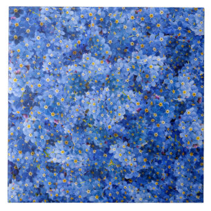 Forget Me Not Flower Pattern Tile
