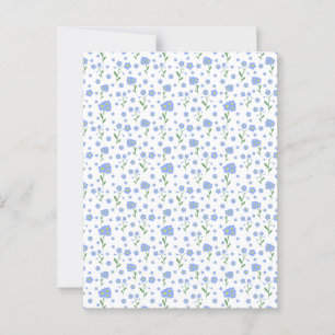 Forget-me-not, flower seamless pattern postcard