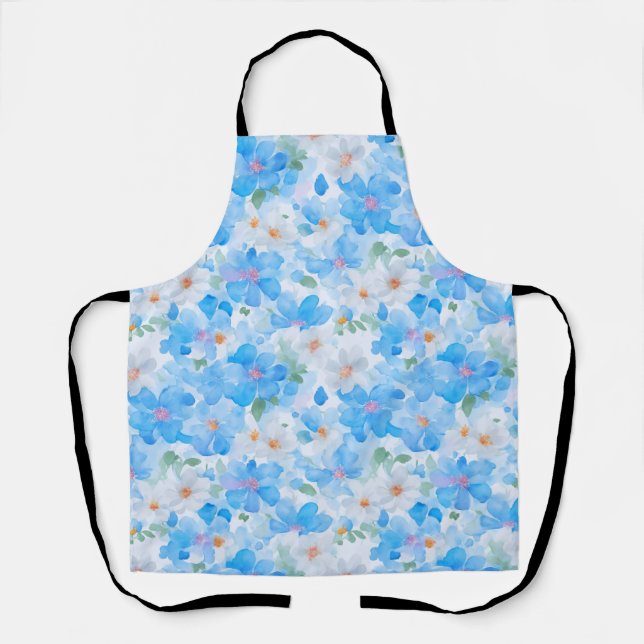 Forget me not flower watercolor aprons (Front)