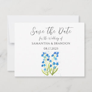 Forget me not flower Watercolor Blue Floral Rustic