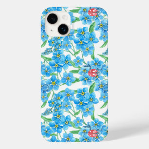 Forget me not flowers and ladybugs samsung galaxy Case-Mate iPhone 14 plus case
