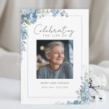 Forget Me Not Flowers "Celebration of Life" Photo 