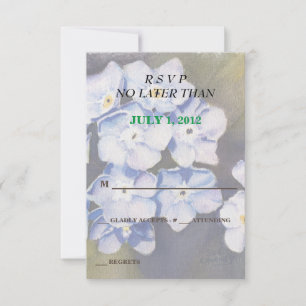FORGET ME NOT FLOWERS CUSTOMIZABLE RSVP CARDS