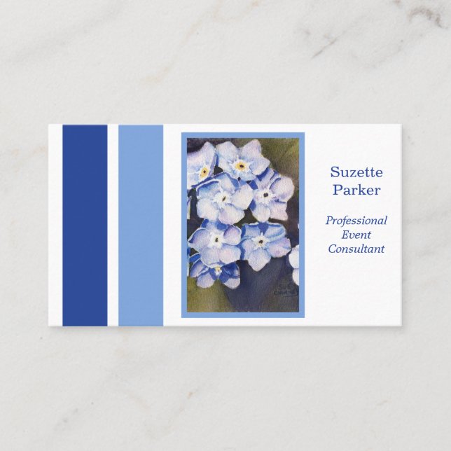 Forget-me-not Flowers Event Planner Business Card (Front)