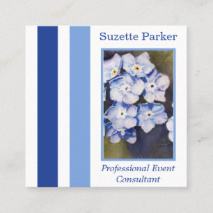 Forget-me-not Flowers Event Planner Square Business Card