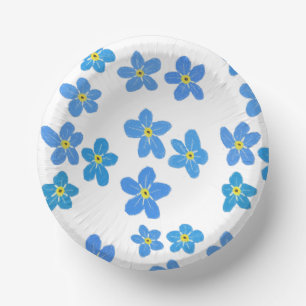 Forget-me-not Flowers Paper Bowl Paper Plate