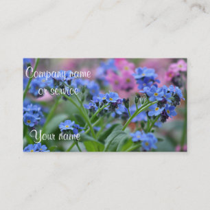 Forget-me-not flowers photo business card