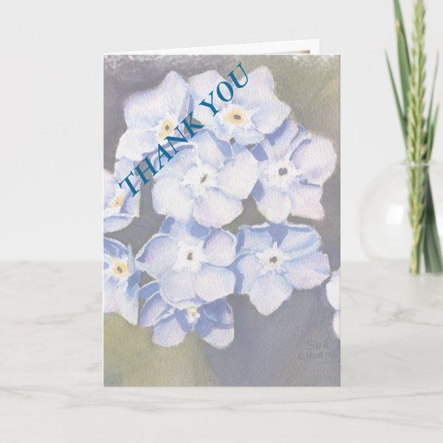 FORGET ME NOT FLOWERS THANK YOU CARD (Front)